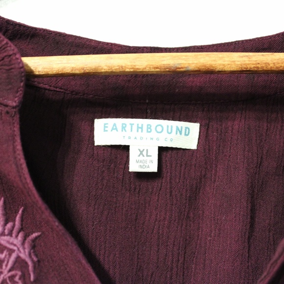 Earthbound Tie Dye Peasant Top NEW - Picture 4 of 4